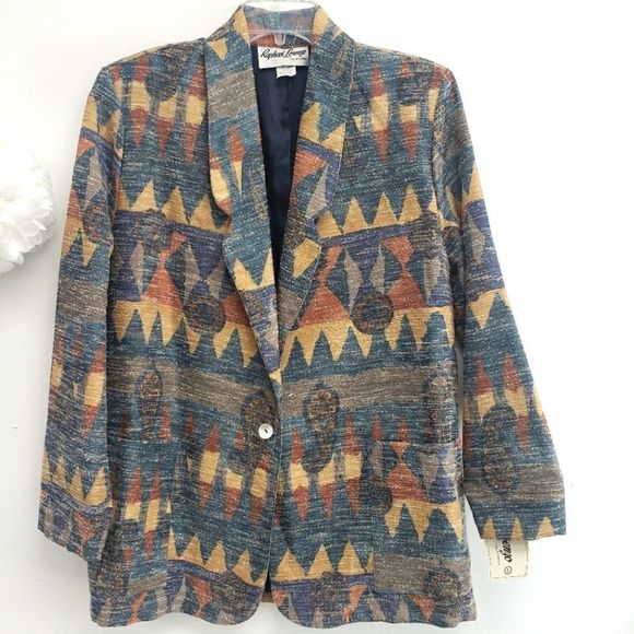 Vintage Raphael Lorenzo Southwest Jacket Blazer Size Large - Picture 1 of 13